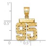 Black Bow Jewelry 14k Yellow Gold, Varsity Collection, Small D/C Pendant Number 95 - 2 of 3