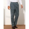 Lars Amadeus Men's Slim Fit Lightweight Tapered Checked Pants - 2 of 4