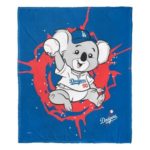 50"x60" MLB Los Angeles Dodgers Mascot Silk Touch Throw Blanket - 1 of 4