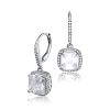 Guili Dazzling Glow Sterling Silver White Cubic Zirconia Radiant Earrings for a Brilliant, Glimmering Look That Adds a Touch of Luxury - 2 of 2