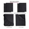 6 Piece Bed Sheet Set Ultra Soft Brushed Microfiber Solid Sheets with Pillow Cases - Lux Decor Collection - 3 of 4