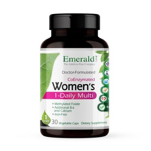 Emerald Labs Women's 1-Daily Multi - Multivitamin for Women - Gluten-Free - 30 Vegetable Capsules - 1 of 4