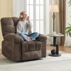Rocking Recliner Chair with Massage and Heat Function, Ergonomic Breathable Fabric,2 Side Pockets  ,for Living Room,Bedroom - 3 of 4