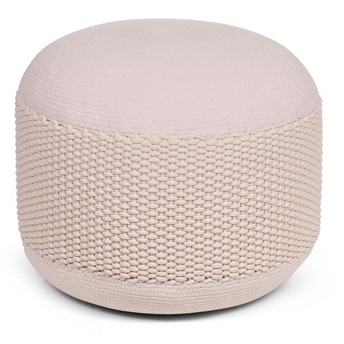 Natural Woven Pouf Ottoman