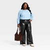 Women's Everyday High-Rise Wide Leg Faux Leather Pants - Universal Thread™ - 3 of 3