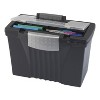 Storex Portable Letter/Legal Filebox with Organizer Lid, Letter/Legal Files, 14.5" x 10.5" x 12", Black - 4 of 4