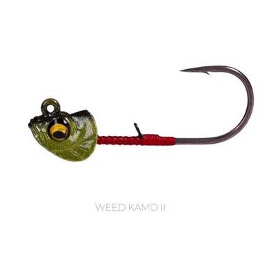 Megabass Okashira Head 3pk, Weed Kamo II, 1/8oz