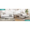 Twin Daybed with Trundle, Metal Day Bed, Sofa Bed Frame with Arched Headboard, Steel Slat Support, Sofa Day Bed for Living Room, Bedroom, Guest room - 4 of 4