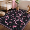 Floral Area Rug Machine Washable Rug For Playroom,Cute Throw Carpet For Girls,Low Pile Non Slip Non Shedding Rug - 2 of 4