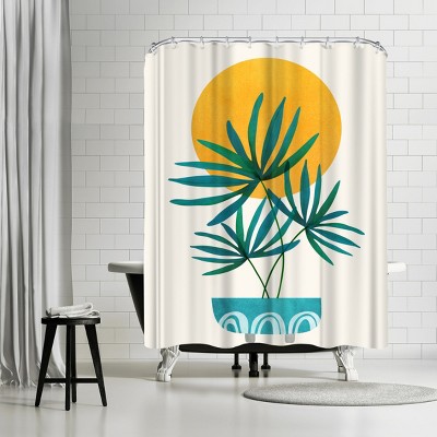 Americanflat Little Palm by Modern Tropical 71" x 74" Shower Curtain