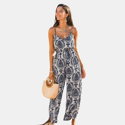 Women's Boho Chic Printed Jumpsuit for Beach Getaways - Cupshe
