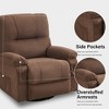 PAGED Modern Swivel Recliner Chair, Accent Chair with Side Pocket and Metal Frame, Rocking Chair for Living Room, Bedroom - 3 of 4