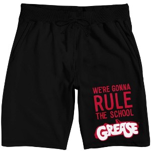 Grease We're Gonna Rule The School Men's Black Sleep Pajama Shorts - 1 of 4