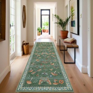 coucheta Washable Area Rug, Multi-size Modern Insect Print Stain Resistant Non Slip Low Pile Farmhouse Carpet, for Living Room, Bedroom, Dining Room - 1 of 4