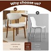Modern Wood Dining Chairs Set of 2/4/6, Mid-Century Fabric Upholstered Kitchen Chairs with Wood Legs, 300LB Capacity, Easy Assembly for Dining Room - 3 of 4
