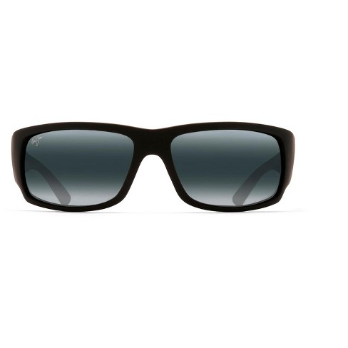 Maui Jim World Cup Wrap Sunglasses - Gray lenses with Black frame