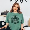 Simply Sage Market Women's Trick Or Treat Web Short Sleeve Garment Dyed Tee - 2 of 4