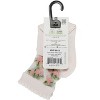 Memoi Peek-A-Boo Sheer Floral Girls Cotton Blend Crew Socks - 4 of 4