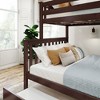Plank+Beam Solid Wood Twin over Full Bunk Bed with Storage Trundle for Adults/Kids - 2 of 4