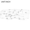 100''W Elegant L-Shaped Upholstered Sectional Sofa, 4-Seat Large Corner Couch with 3 Pillows for Living Room, Apartment and Office 4Q - ModernLuxe - 3 of 4