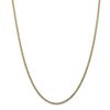 Black Bow Jewelry 2.5mm, 10k Yellow Gold Hollow Curb Chain Necklace - 3 of 4
