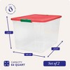 Homz Secure Latch Large Clear Stackable Storage Container w/ Lid - 3 of 4