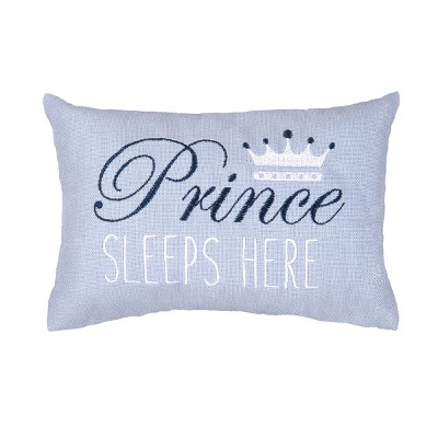 C&F Home 6" x 9" Prince Sleeps Here Embroidered Petite Pillow