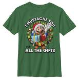 Boy's Nintendo Christmas Super Mario Mustache T-Shirt
