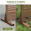 Dovelina Metal Outdoor Privacy Screen Freestanding Patio Decorative Screen (Set of 2) - 4 of 4