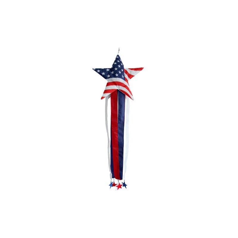 Briarwood Lane 4th of July American Star Sculpted Patriotic Windsock Wind Twister 56x6, 3 of 4