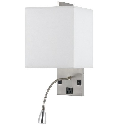 Cal Lighting LA-8029WL-1-BS Transitional One Light Wall Lamp in Pewter, Nickel, Silver Finish, 8.00 inches