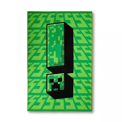 Ukonic Minecraft Green Creeper Printed Area Rug | 60 x 39 Inches