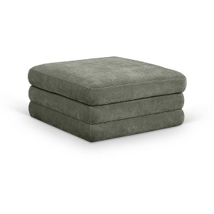 Meridian Furniture,Stellar Chenille Fabric Upholstered Modular Modular Ottoman - 1 of 4