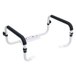 VEVOR Toilet Safety Rail,300LBS Capacity Toilet Seat Frame,Adjustable Width Fit Most Toilets, Easy Installation,Toilet Handles Grab Bars,Black&White - 1 of 4