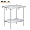 Stainless Steel Workbench, Commercial Kitchen Workbench with Adjustable Bottom Shelf, Suitable for Restaurants, Hotels, Garages, Indoors and Outdoors - 2 of 4