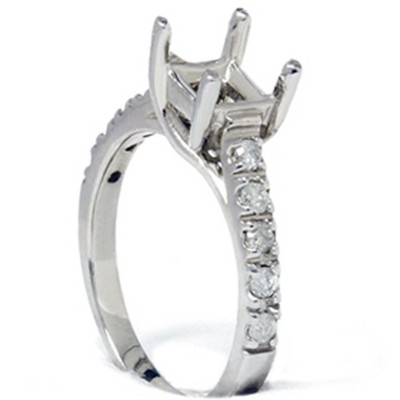 Pompeii3 Diamond Semi Mount Engagement Setting Mounting 14K Ring
