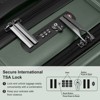 Karl Home Carry on ABS&PC 20 Inch Luggage with Front Compartment Double Spinner Wheels TSA LockBlue Green - 2 of 4