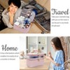 Generic Makeup Bag,Leather Double Layer Large Makeups Organizer Bag,Travel Accessories Essentials Toiletry Bag - 3 of 4