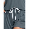 cheibear Women's Modal Racerback Cami Top with Shorts Pajama Set - 4 of 4