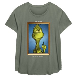 Women's Dr. Seuss Framed Grinch Painting T-Shirt - 1 of 3