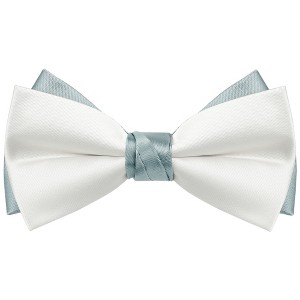 INSPIRE CHIC Men's Two Color Layered Adjustable Solid Color Bow Ties - 1 of 4