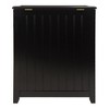 Oceanstar Mahogany Finished Bowed Front Laundry Wood Hamper with Interior Bag - 4 of 4