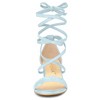 Allegra K Women's Solid Open Toe Lace Up Padded Insole Mid Chunky Heeled Sandals - 2 of 4