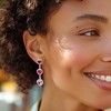 Ross-Simons 9.20 ct. t.w. Multi-Gemstone Heart Drop Earrings in Sterling Silver - 2 of 4