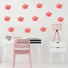 Tropical Flowers (Hibiscus) Kids' Wall Decor - Decalcomania: Flower Wall Decals, Bedroom Decorations, Self-Adhesive, 24 Pieces - 3 of 4
