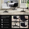 QingMoon Criss Cross Chair, Adjustable Swivel Office Chair, Wide Seat Desk Chair, Corduroy Fabric Vanity Chair for Home Office and Bedroom - 3 of 4