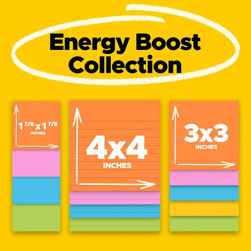 Post-it 15ct Super Sticky Notes Pack Energy Boost Collection, 3 of 20