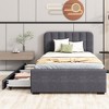 Twin Size Platform Bed with 2 Storage Drawers and Headboard with USB - 2 of 4