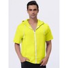 Lars Amadeus Men's Solid Color Zip Up Short Sleeve Hoodies Sweatshirt - 3 of 4