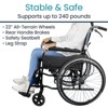 Vive Health Air Frame Ultra Lightweight Wheelchair Portable Folding Design - 240 lbs Capacity - 3 of 4